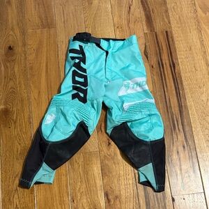 Thor Aqua and Black Motocross Pants